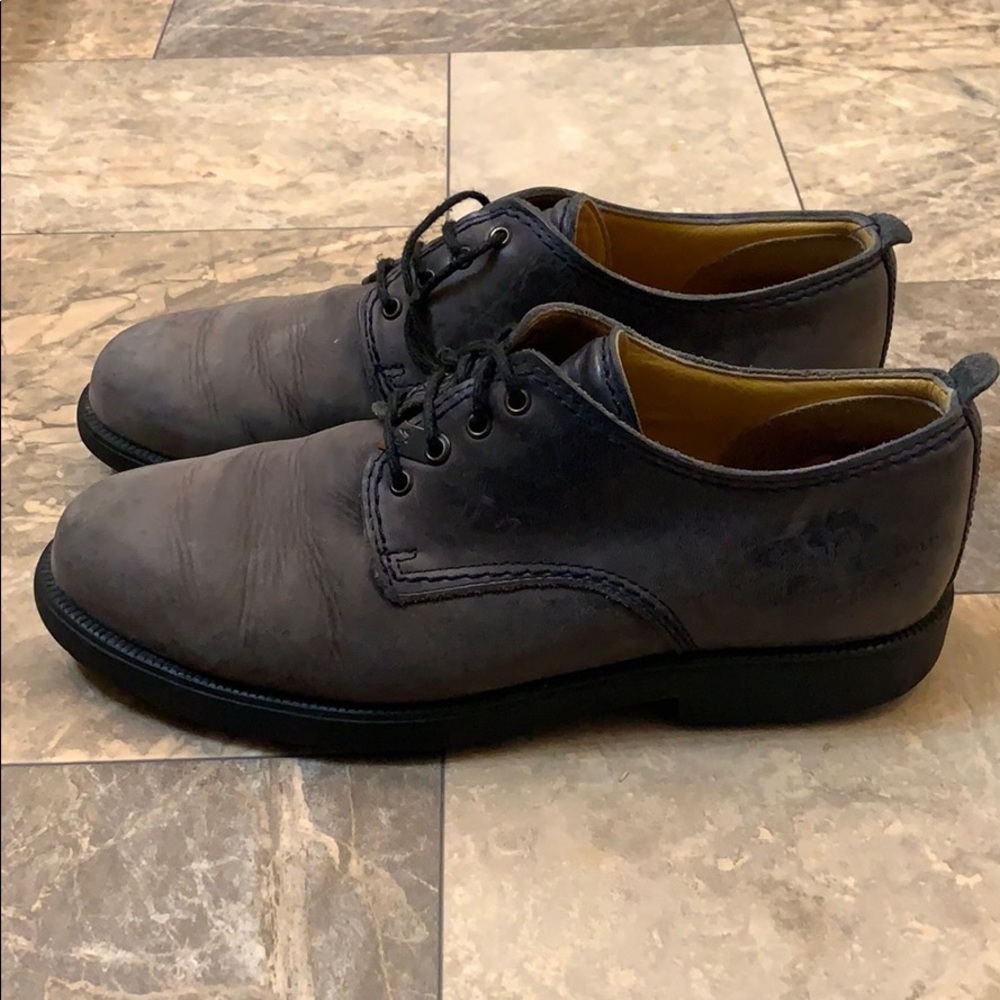 Havana Joe Grey Distressed Leather Lace Shoes